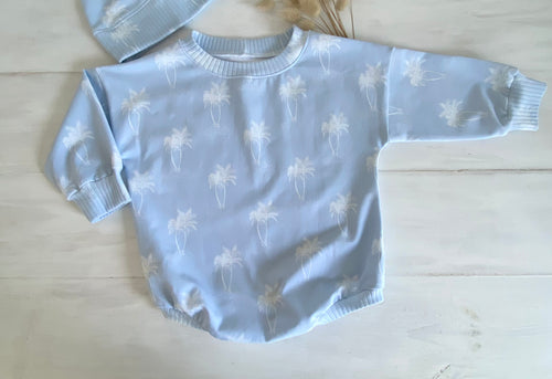 Jumper Romper Blue Palms