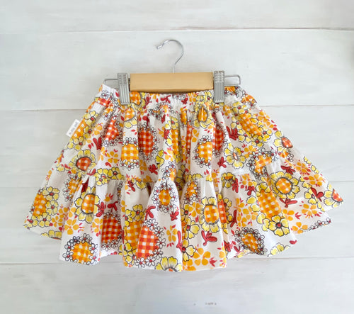 Flutter Skirt in Retro Yellow